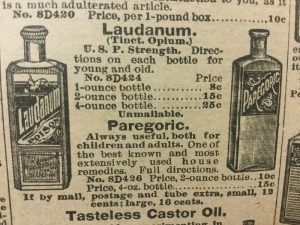 1905 Sears Roebuck Catalog Opium Laudanum Advert